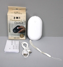 NANU-NANA 2in1-Powerbank mit Handwärmer, USB 2.0 und USB Typ C, 5.200 mAh Weiß