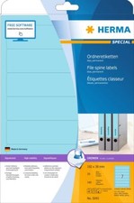 Ordneretiketten A4 blau 192x38