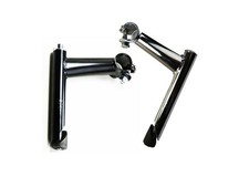 Cruiser Vorbau Schwarz / Silber 22,2 mm Ø für 1-1/8 Zoll Fahrrad Gabel Custom