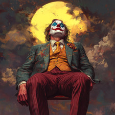 Transparent 18x18 clown in