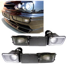 2x Frontblinker Blinker Blenden Nebelscheinwerfer SCHWARZ für VW Golf 3 III MK3