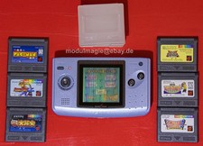 Neo Geo Pocket Color Konsole - Platinum / Blau / Blue- TOP - inkl. 6 Spielen!