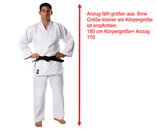 Judoanzug DanRho® Dojo-Line, weiß, 425g/m², 100-200, Größenhinweise beachten!