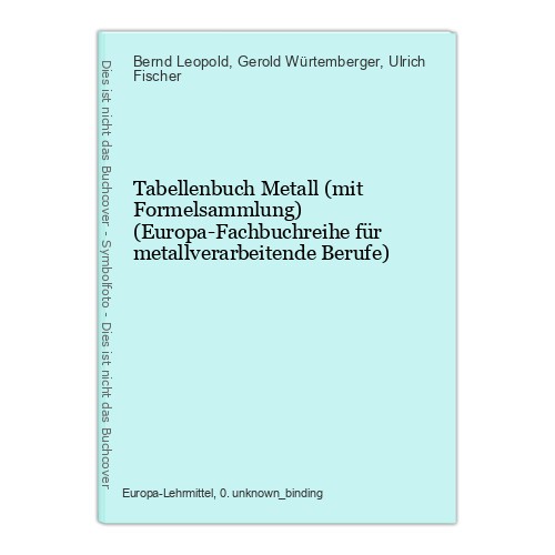 Tabellenbuch metall mit - metall, (mit