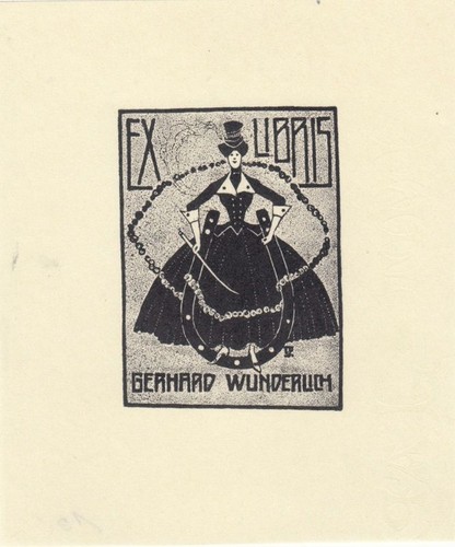Exlibris bookplate klischee - bookplate,