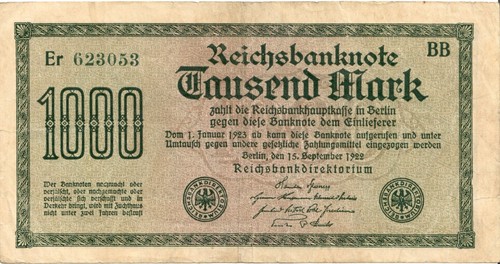 Banknote 1000 reichsmark - banknote,