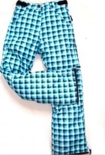 Skihose Blau Weiß Türkis Schwarz kariert   Gr. 36-38 Trendsetter