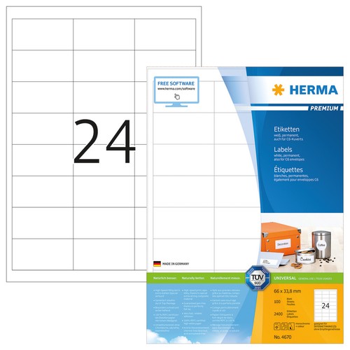 Herma 4670 eiketten - 4670, 33,8