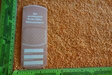 Alter Aufkleber für Arzneischrank Hausapotheke Pflaster wichtige Rufnummern