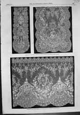 Alter antiker Druck Spitze