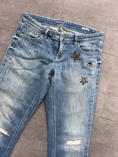 CAMBIO LAURIE DAMENJEANS DAMENHOSE STRASSSTEINE GR.36 W27 BLAU TOP