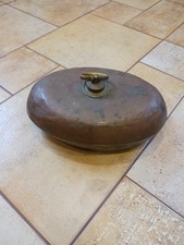 alte Wärmflasche Kupfer , Messingverschluss