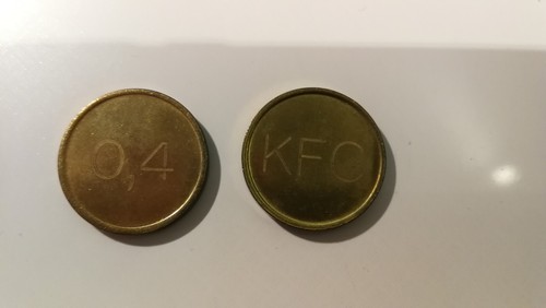 Kfc wertmarke jeton 4 - 2, kfc-wertmarke