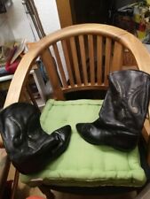 schicke Damen Stiefel,schwarz,Leder, Gr.38,UK5,Keil-Absatz 3,5 cm