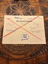 ?Papier Gemeinde Fröschen Personalausweis Dienstsiegel Deutsches Reich WK 10x14