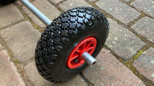 Bootswagen - Bootswagenachse mit Gummirädern