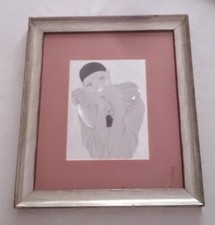 Pierrot Gemälde Vintage