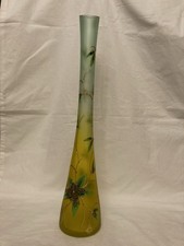 Schmale Glasvase MARITT Dekor