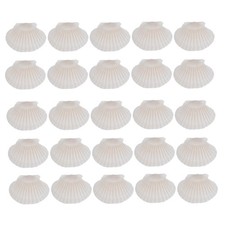 25 Große Jakobsmuscheln zum Basteln, 10-12,7 cm, Weiße Jakobsmuscheln, Bast8400