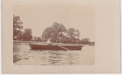 Edwardian rppc mann rudert - edwardian,