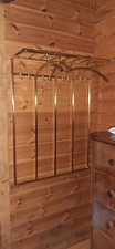 Wandgarderobe mit 8 Haken und Ablage und Kleiderbügel Messing