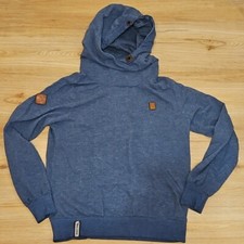 Naketano Welleprinz Kapuzenpullover Hoodie blau Größe S