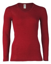 Engel-Natur Damen Langarm Shirt 70% Schurwolle 30% Seide Funktionsbekl. gots Bio