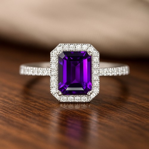 Amethyst mit diamant 925 - amethyst,