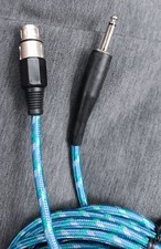 Hochwertige Kabel XLR female / Klinke 6.35mm male Textil Stoff Gewebe High-End