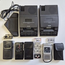 #Aiwa TP-M720 Micro Cassette funktionsfähig+Konvolut Diktirgeräte Sony Philips#