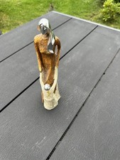 Moderne Skulptur Frau mit Kind–Keramik / Silberoptik –Dekofigur – 30 cm –elegant