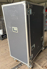 ProCase Rack Flightcase 111x71x152 cm Case mit Rollen Transportkoffer grau