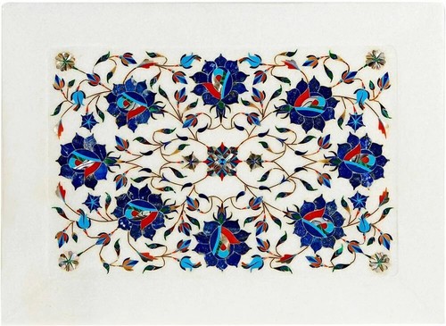 Weißer marmor inlay tisch - inlay, –