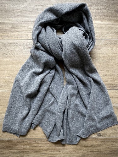 Schal grau anthrazit strick - grau,