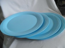 *  Tupperware Mediterrano Picknic-Teller 4 Stück - Neu + unbenutzt  blau