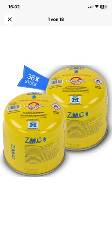 36x butan gas - 36x, kartusche