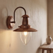 Wandlampe Maritim Kupfer Glas