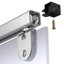 Glas Schiebetür Beschlag 20mm Laufprofil Laufrollen Glastür Schiebetürbeschlag