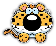 Car Sticker Leopard K3356 Toon
