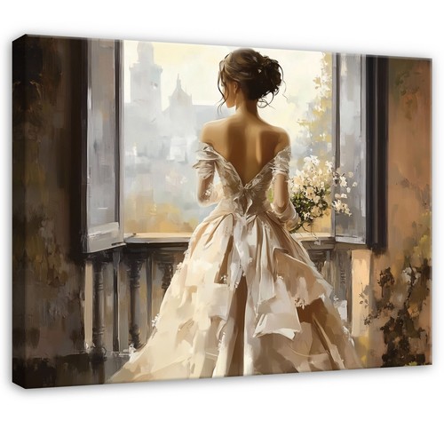 Leinwand bilder frau aquarell - leinwand,