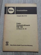 Fella Kreiselmähwerk KM190 Ersatzteilliste