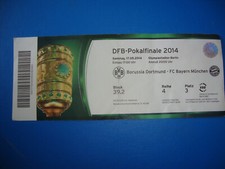 2014 Ticket DFB Pokalfinale FC Bayern München BVB Dortmund Eintrittskarte 