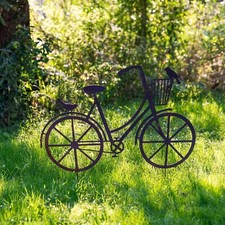 Fahrrad Edelrost Metal Gross Gartendeko Rad Bike Gartenstecker Breite 80 cm Rost