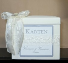 Kartenbox Briefbox creme Deko creme Hochzeit 30 x 30 x 30 cm individualisierbar!