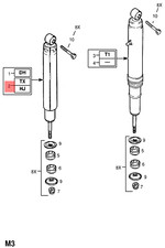 1x Original GM/OPEL 22012277 Stoßdämpfer Hinterachse Astra F Kadett D E