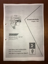 Kopie der Ersatzteilliste für den Tümmler Seitenbordmotor SB 75/1