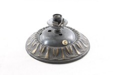 1 x alte Lampe Deckenlampe Metall Gehäuse Vintage Fassung 29cm Ø