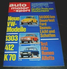 AMS 17/72 Test Alfa Romeo Alfetta,Ford Taunus 1600 GT,Porsche 917-10,Ford 1600GT