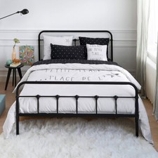 Doppelbett Asper von La Redoute Interieurs aus Metall mattschwarz,  140 x 190 cm