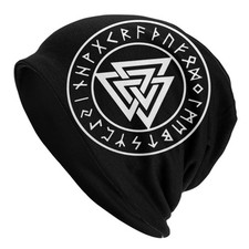Viking, Wikinger, Unisex Warme Mütze, Valhalla,Valknut,Runen
